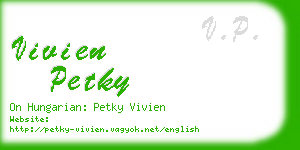 vivien petky business card